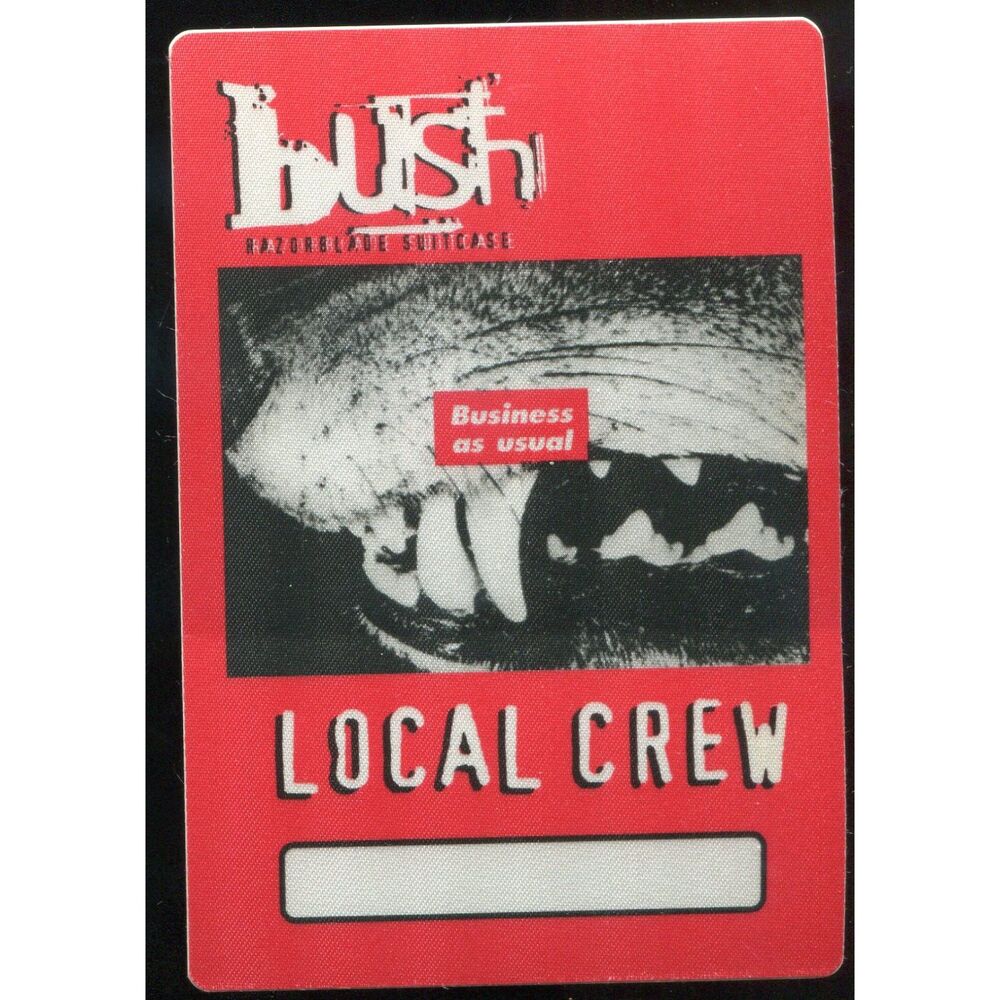 Vintage 1997 Bush Concert Backstage Pass Local Crew